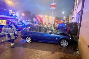 25.01.2024. Kielce. Zdarzenie drogowe na ulicy Warszawskiej. / Fot. Wiktor Taszłow - Radio Kielce