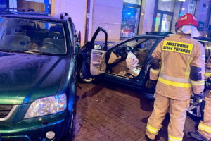 25.01.2024. Kielce. Zdarzenie drogowe na ulicy Warszawskiej. / Fot. Wiktor Taszłow - Radio Kielce