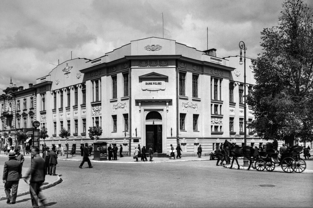 Lublin. Budynek Banku Polskiego w okresie międzywojennym. / Źródło: Muzeum Narodowe w Lublinie