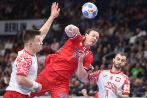 11.01.2024. Berlin. EHF Men's EURO 2024. Mecz Norwegia - Polska. / Fot. CLEMENS BILAN - PAP/EPA