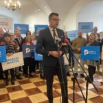 17.02.2024. Sandomierz. Konferencja burmistrza Marcina Marca / Fot. Grażyna Szlęzak - Radio Kielce