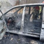 04.02.2023. Koliszowy. Pożar samochodu / fot. policja