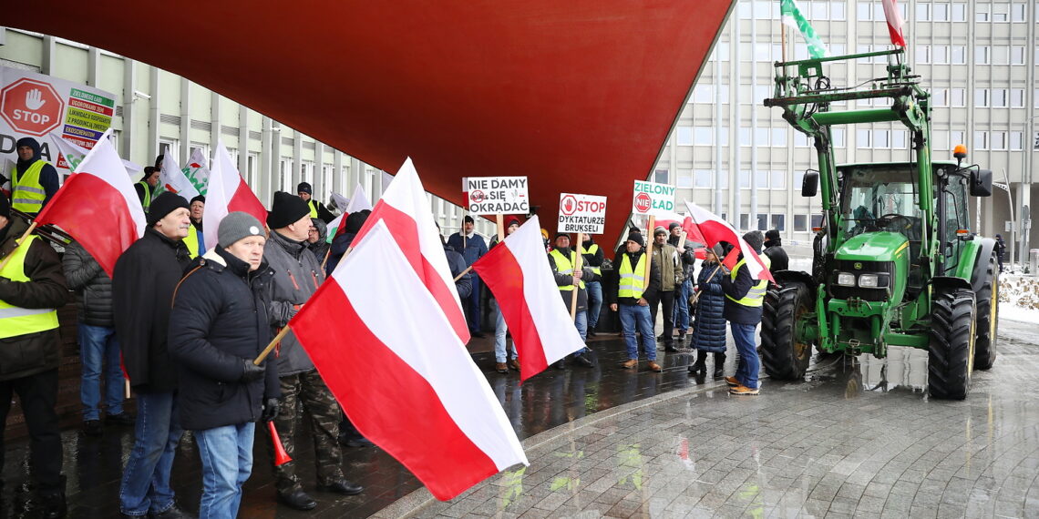 09.02.2024. Kielce. Protest rolników / Fot. Wiktor Taszłow - Radio Kielce