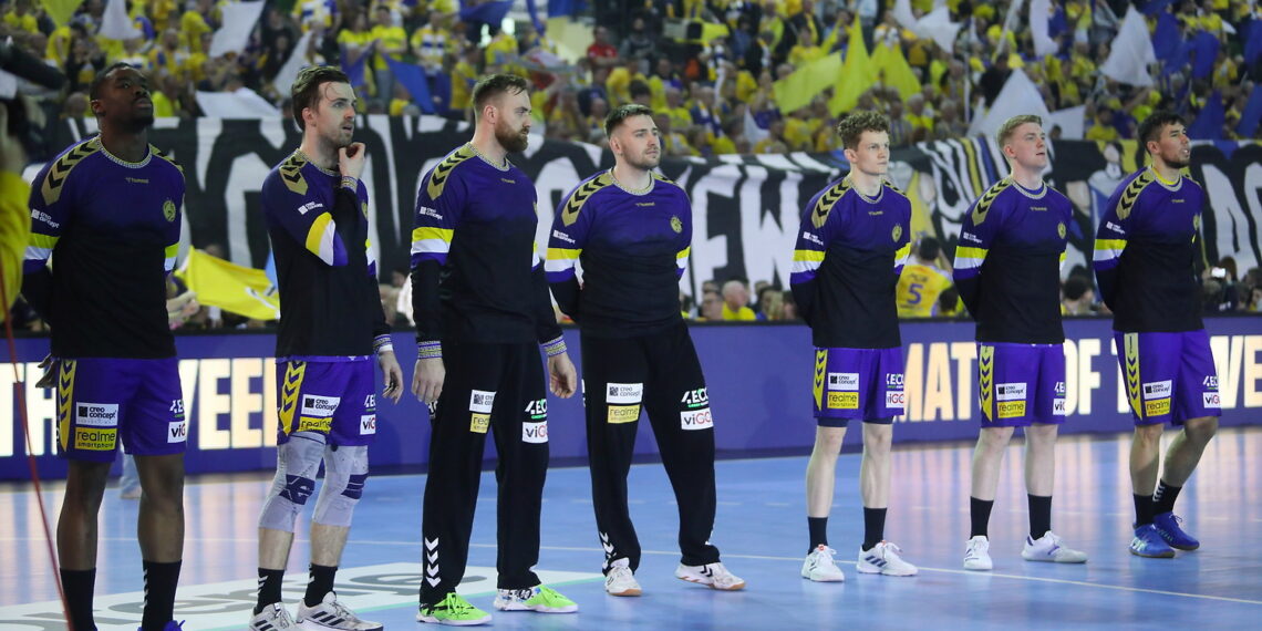 14.02.2024. Kielce. Mecz Ligi Mistrzów: Industria Kielce - THW Kiel. / Fot. Wiktor Taszłow - Radio Kielce