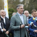 26.02.2024. Kielce. Komitet wyborczy Polski 2050 przedstawił swoich kandydatów do sejmiku województwa świętokrzyskiego. / Fot. Wiktor Taszłow - Radio Kielce