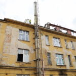 27.02.2024. Kielce. Rozbiórka byłego szpitala MSWiA / Fot. Wiktor Taszłow – Radio Kielce