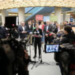 03.02.2024. Kielce. Agata Wojda została oficjalnie zaprezentowana jak kandydatka Koalicji Obywatelskiej na prezydenta Kielc / Fot. Wiktor Taszłow - Radio Kielce