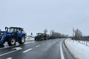09.02.2024. Maruszów. Protest rolników / Fot. Patryk Wójcik - Radio Kielce