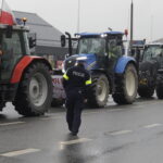 19.02.2024. Kostomłoty koło Kielc. Protest rolników na drodze krajowej nr 74 / Fot. Jarosław Kubalski – Radio Kielce