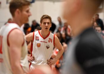 28.01.2024. Kielce. 1. runda play off o mistrzostwo grupy C II ligi koszykarzy: AZS UJK Kielce - OPTeam Resovia Rzeszów / Fot. AZS UJK Kielce