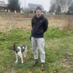 Na zdjęciu: pan Paweł z Diuną / Fot. Grażyna Szlęzak - Radio Kielce