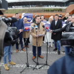 07.03.2024. Kielce. Prezentacja liderów listy wyborczej komitetu „Suchański Bezpartyjni Koalicja dla Kielc”. Na zdjęciu (w środku): Kamil Suchański / Fot. Wiktor Taszłow - Radio Kielce