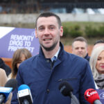 07.03.2024. Kielce. Prezentacja liderów listy wyborczej komitetu „Suchański Bezpartyjni Koalicja dla Kielc”. Na zdjęciu: Dawid Lewicki / Fot. Wiktor Taszłow - Radio Kielce