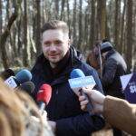 09.03.2024. Kielce. Konferencja prasowa Kamila Suchańskiego - kandydata na prezydenta Kielc / Fot. Wiktor Taszłow - Radio Kielce