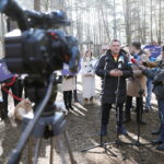 09.03.2024. Kielce. Konferencja prasowa Kamila Suchańskiego - kandydata na prezydenta Kielc / Fot. Wiktor Taszłow - Radio Kielce