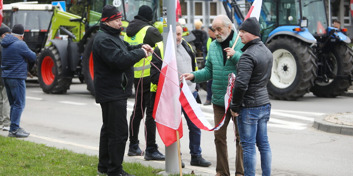 14.03.2024. Kielce. Protest rolników / Fot. Wiktor Taszłow - Radio Kielce