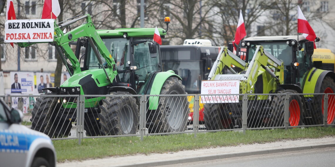 14.03.2024. Kielce. Protest rolników / Fot. Wiktor Taszłow - Radio Kielce