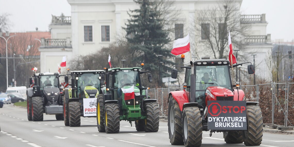 14.03.2024. Kielce. Protest rolników / Fot. Wiktor Taszłow - Radio Kielce