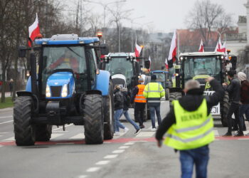 Protest rolników w centrum Kielc