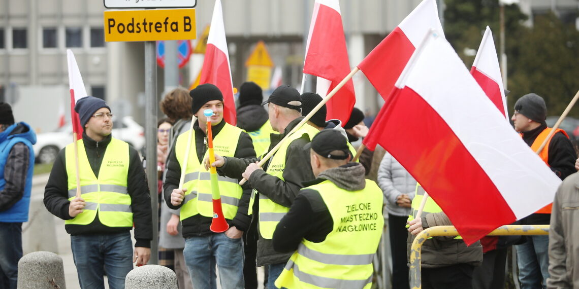 14.03.2024. Kielce. Protest rolników / Fot. Wiktor Taszłow - Radio Kielce