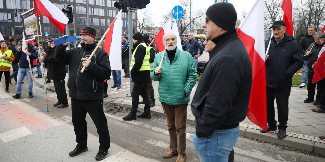 14.03.2024. Kielce. Protest rolników / Fot. Wiktor Taszłow - Radio Kielce