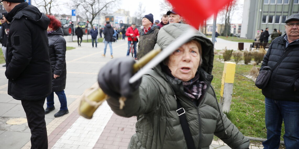 14.03.2024. Kielce. Protest rolników / Fot. Wiktor Taszłow - Radio Kielce