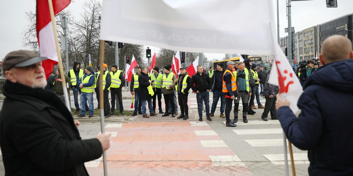 14.03.2024. Kielce. Protest rolników / Fot. Wiktor Taszłow - Radio Kielce