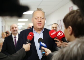 19.03.2024. Kielce. Świętokrzyskie Centrum Matki i Noworodka w Kielcach. Blok porodowo-operacyjny po remoncie. Na zdjęciu:Rafał Szpak - dyrektor szpitala przy ulicy Prostej / Fot. Wiktor Taszłow – Radio Kielce