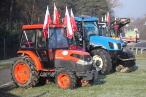 20.03.2024. Cedzyna. Protest rolników / Fot. Wiktor Taszłow - Radio Kielce