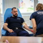 27.03.2024. Kielce. Świętokrzyscy policjanci oddali honorowo krew / źródło: KWP w Kielcach