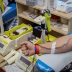 27.03.2024. Kielce. Świętokrzyscy policjanci oddali honorowo krew / źródło: KWP w Kielcach