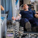 27.03.2024. Kielce. Świętokrzyscy policjanci oddali honorowo krew / źródło: KWP w Kielcach