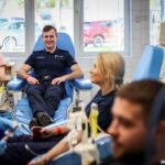 27.03.2024. Kielce. Świętokrzyscy policjanci oddali honorowo krew / źródło: KWP w Kielcach