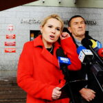 11.03.2024 Kielce. Kandydaci do sejmiku województwa Katarzyna Suchańska i Grzegorz Świercz podczas konferencji prasowej / Fot. Jarosław Kubalski - Radio Kielce