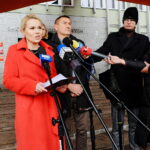 11.03.2024 Kielce. Kandydaci do sejmiku województwa Katarzyna Suchańska i Grzegorz Świercz podczas konferencji prasowej / Fot. Jarosław Kubalski - Radio Kielce