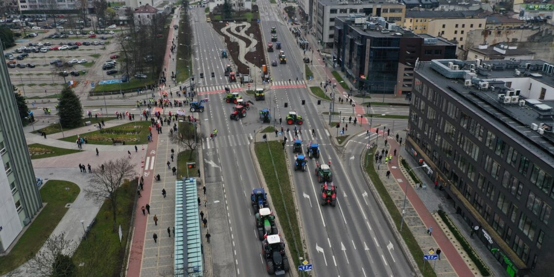 14.03.2024. Kielce. Protest rolników / Fot. Jarosław Kubalski - Radio Kielce