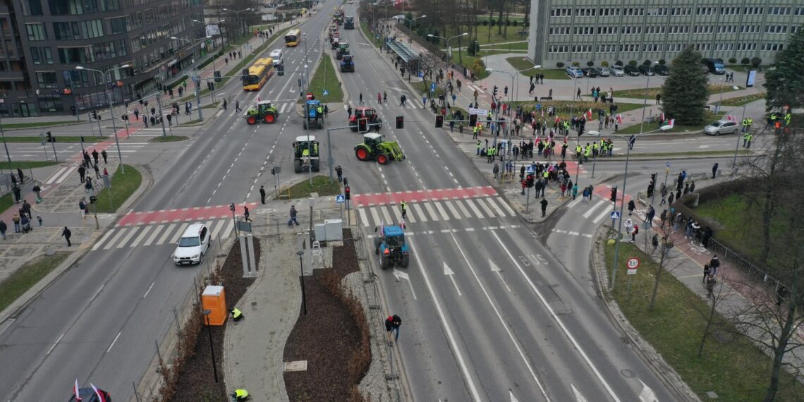 14.03.2024. Kielce. Protest rolników / Fot. Jarosław Kubalski - Radio Kielce