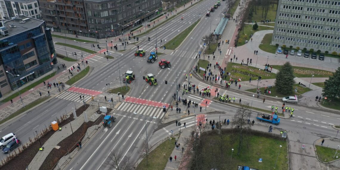 14.03.2024. Kielce. Protest rolników / Fot. Jarosław Kubalski - Radio Kielce