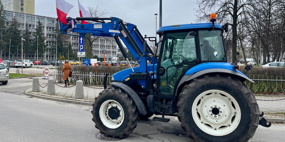 14.03.2024. Kielce. Protest rolników / Fot. Wiktor Taszłow - Radio Kielce