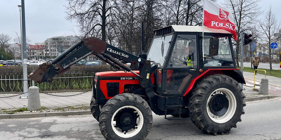 14.03.2024. Kielce. Protest rolników / Fot. Wiktor Taszłow - Radio Kielce