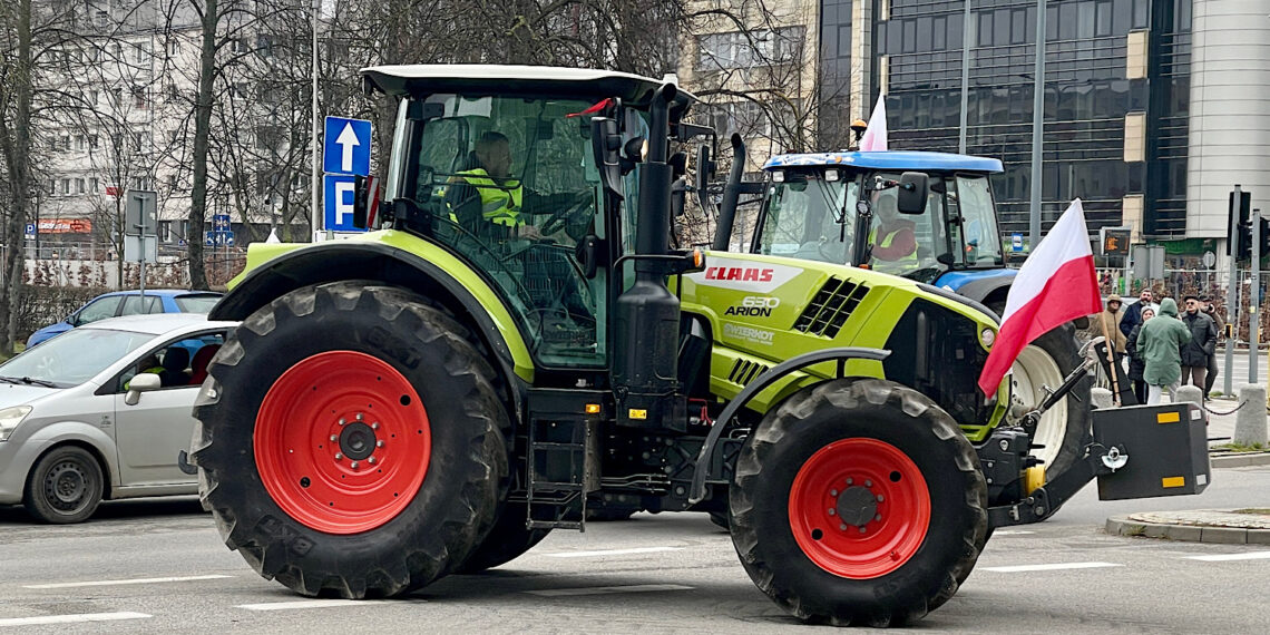 14.03.2024. Kielce. Protest rolników / Fot. Wiktor Taszłow - Radio Kielce