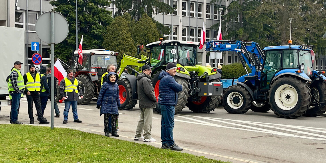 14.03.2024. Kielce. Protest rolników / Fot. Wiktor Taszłow - Radio Kielce