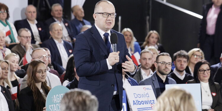 16.03.2024 Kielce. Ogólnopolska Konwencja Wyborcza Koalicji Obywatelskiej. Minister sprawiedliwości, prokurator generalny Adam Bodnar / Fot. Jarosław Kubalski - Radio Kielce / Fot. Jarosław Kubalski - Radio Kielce