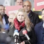 Nowa Lewica zaprezentowała kandydatów do sejmiku województwa - Radio Kielce 04.03.2024. Kielce. Konferencja Nowej Lewicy. Na zdjęciu (w środku): Małgorzata Marenin / Fot. Jarosław Kubalski - Radio Kielce