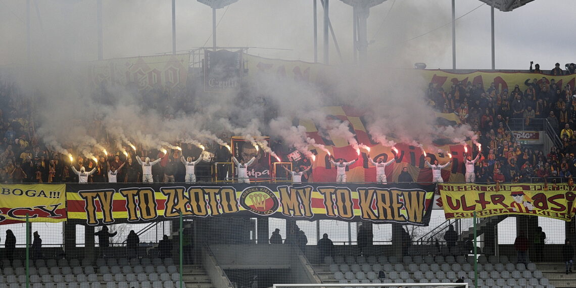 17.03.2024. Kielce. 25. kolejka PKO BP Ekstraklasy Korona Kielce - Pogoń Szczecin / Fot. Jarosław Kubalski - Radio Kielce