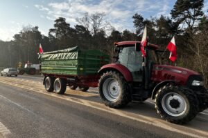 21.03.2024. Cedzyna. Protest rolników / Fot. Adrian Karwat - Radio Kielce