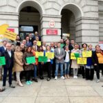 05.04.2024. Kielce. Kandydaci Trzeciej Drogi podziękowali mieszkańcom świętokrzyskiego / fot. Daniel Czwartosz - Radio Kielce