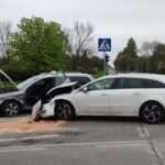 15.04.2024. Kielce. Ulica Tarnowska. Wypadek / Fot. KMP Kielce