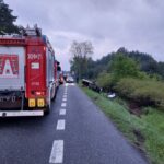 21.04.2024. Wola Morawicka. Dachowanie / Fot. KM PSP Kielce