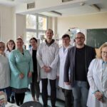 Uniwersytet Łódzki. Zespół prof. Marcina Jasińskiego. Na zdjęciu (od lewej): mgr Anna Kowalczyk, Beata Olszewska, dr Emilia Obijalska, Małgorzata Celeda, mgr Wiktor Poper, mgr Adrian Warcholiński, prof. Marcin Jasiński, dr Katarzyna Urbaniak / Fot. dr Szymon Jarzyński